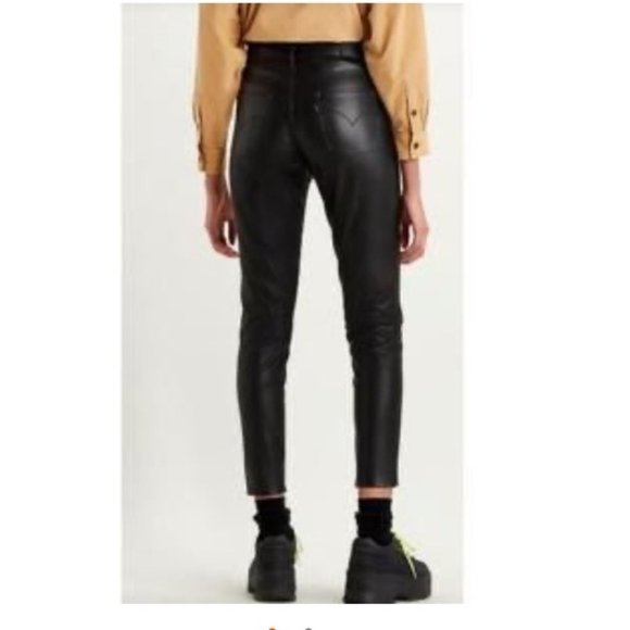 ❗️SOLD❗️Levi’s Faux Leather 720 High Rise Super Skinny Ankle Size 26 - Picture 2 of 13